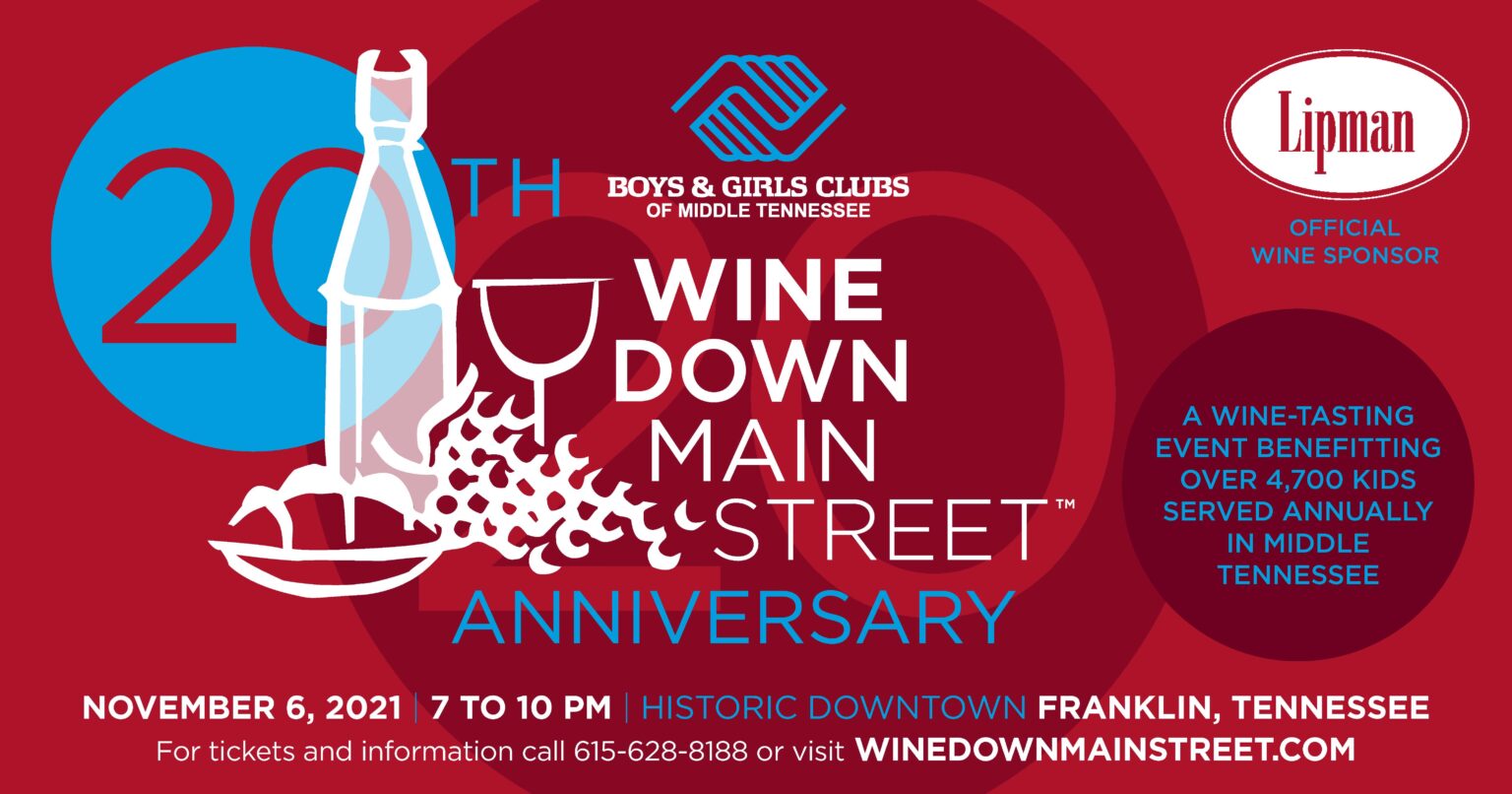 Wine Down Main Street 20th Anniversary Tickets Now Available Online